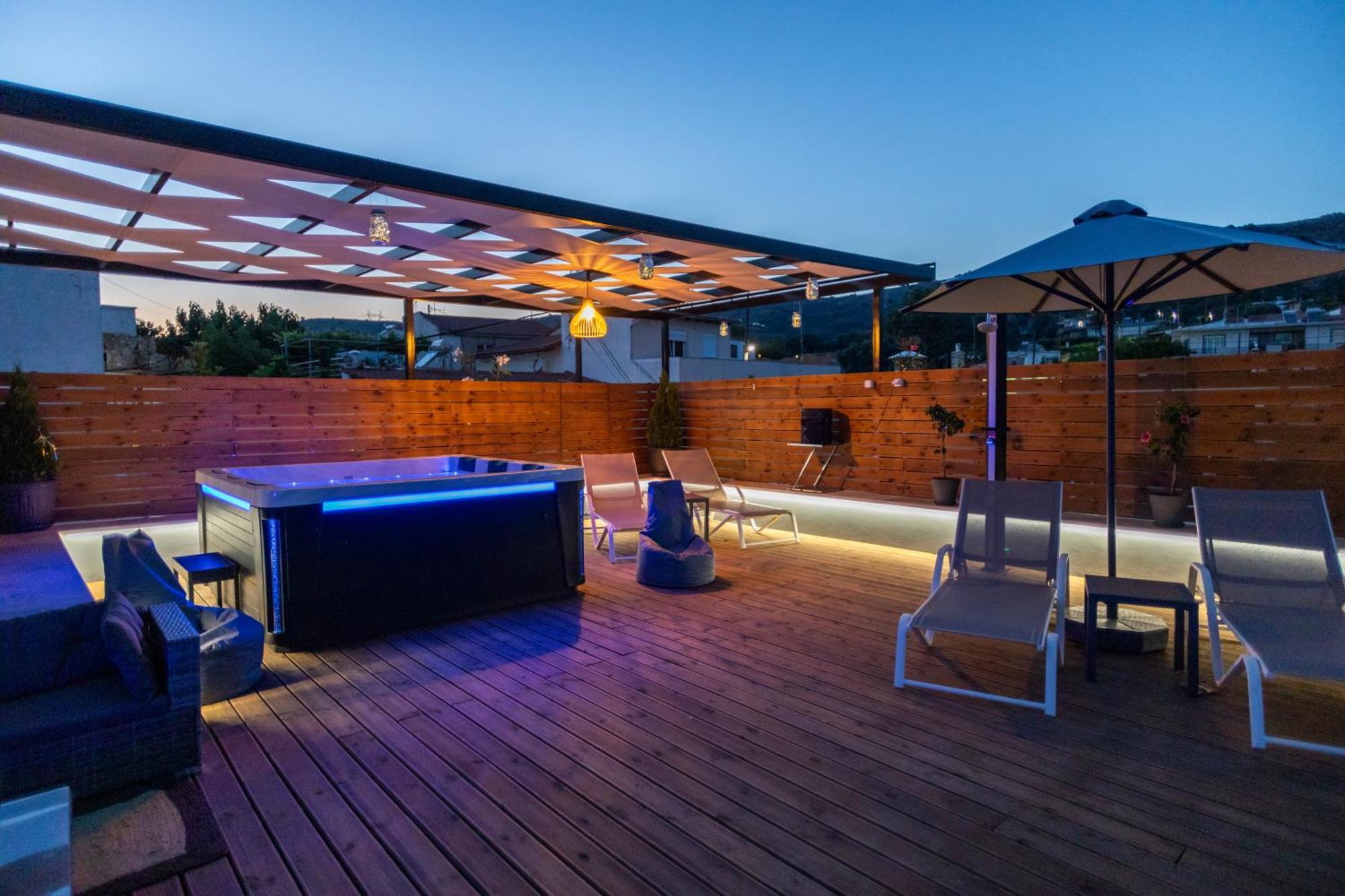 Villa Paris With Rooftop & Jacuzzi Valsamónero Exterior foto