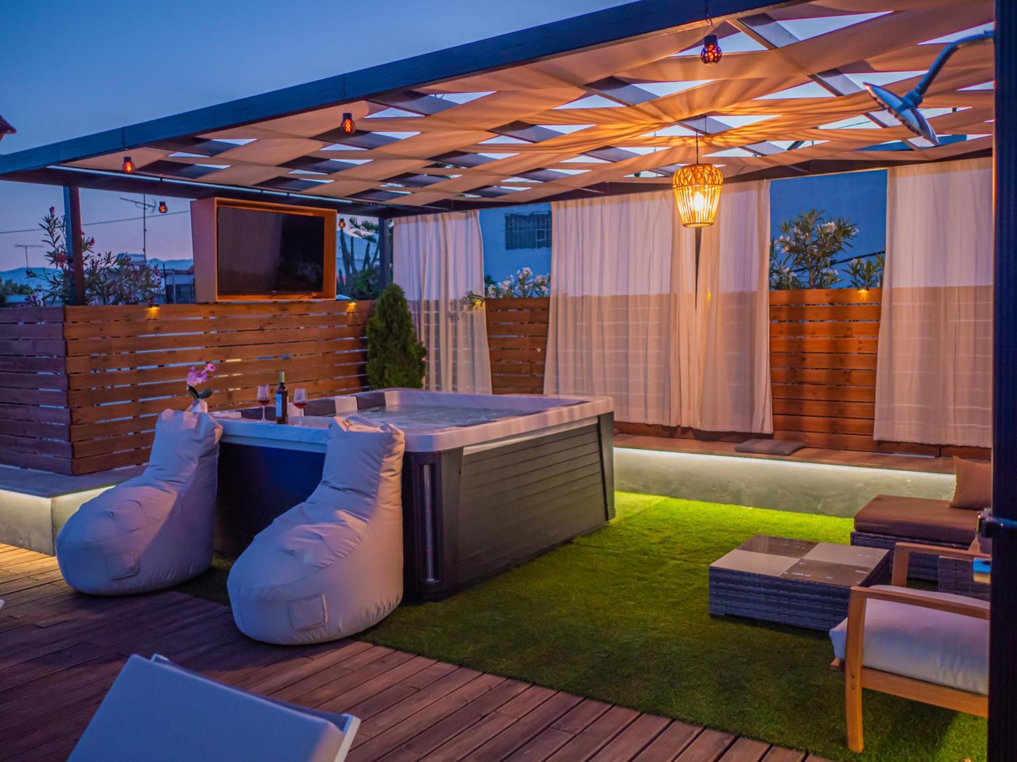 Villa Paris With Rooftop & Jacuzzi Valsamónero Exterior foto